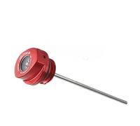 Nivel Aceite Varilla Accesorios para Motocicletas Varilla De Medición Temperatura Aceite Motor Tapa Tanque con Indicador(Red)