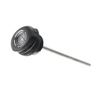 Nivel Aceite Varilla Accesorios para Motocicletas Varilla De Medición Temperatura Aceite Motor Tapa Tanque con Indicador(Black)
