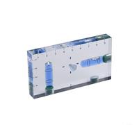 Nivel de bolsillo transparente de 95 mm, regla de burbujas tipo T para alineación de precisión, base magnética para herramienta de espíritu con vial de plomada para carpintería de bricolaje, 95 x 51 x