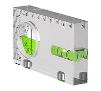 Nivel de burbuja acrílico con potente fondo magnético para uso vertical y superior en proyectos de construcción y bricolaje con precisión precisa de 1 mm (D)