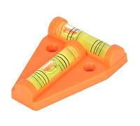 Nivel de burbuja en forma de T, mini herramientas de diseño de medición de plástico Espíritu de burbuja de doble uso para máquinas Muebles Trípodes Equipo de cámara (naranja)