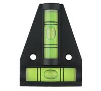 Nivel de burbuja horizontal en forma de T de 2 vías para caravana, caravana y para - Mini nivel con indicador fluorescente amarillo-verde, material ABS, 58 x 43 x 13