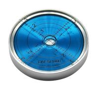 Nivel de burbuja magnético, nivel de burbuja horizontal de metal, nivel de burbuja de alta precisión, nivel redondo, espíritu magnético, 60x10mm, 1 ud.(Blue)
