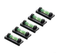 Nivel de burbuja magnético para herramientas del hogar y jardín, mini indicador de nivel con base magnética, 40 x 17 x 12 mm, negro, compatible con niveles para marcos de fotos, soportes de TV