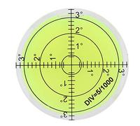 Nivel de Burbuja Redondo 60mm, Herramienta MedicióN DiáMetro Diana EspíRitu Circular Vial InclinóMetros para Instrumentos Mini con Escala el Equilibrio Plataforma CáMara Balanza y Medición Verde