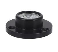 Nivel de Burbuja Redondo de Aluminio Negro para Ajustes Rápidos | Precisión Multifunción, Resistente a Impactos, para Impresoras 3d, Estanterías, Camping en Rv y Golf