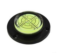 Nivel de burbuja redondo de precisión de 50 mm, visibilidad de 360°, aluminio, 50 mm, negro, para horizontal 360°, para nivel de ojo de toro, 50 mm, para todas las direcciones, nivel redondo de