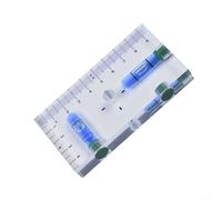 Nivel de burbuja transparente con base magnética para nivelación bidireccional, herramienta de nivel tipo T de 95 mm compatible con superficies metálicas