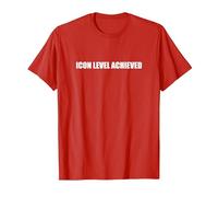 Nivel de Icono alcanzado Camiseta, Hombre, Rojo, L