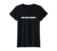 Nivel de Icono alcanzado Camiseta, Mujer, Negro, XXL