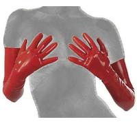 Nivel De Negro Guantes De Pvc), Color Rojo