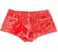 Nivel de negro lencería para hombre ropa interior Boxer con laca de color rojo, talla XL