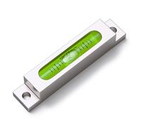 Nivel de precisión de metal, vial de vidrio, nivel de burbuja de espíritu, preciso, verde, 79 mm x 15 mm