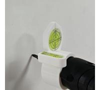 Nivel de taladro para taladros eléctricos, herramienta de alineación vertical y horizontal con nivel de burbuja integrado, para construcción de ácido poliláctico, bricolaje para mejoras del hogar