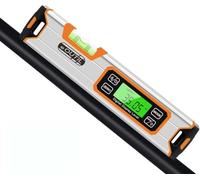 Nivel de torpedo digital de 12 pulgadas con transportador | Nivel de aluminio resistente al agua IP54 con retroiluminación LED, base magnética de ranura en V | Buscador de ángulo inclinómetro para