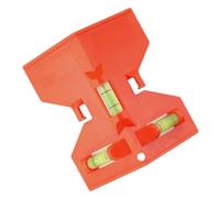 Nivel de tubería, transportador de ángulo de burbujas con tres viales para una medición precisa, herramienta de montaje de tuberías de plástico rojo