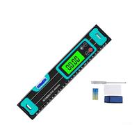 Nivel digital de 20 cm y 30 cm con pantalla LED de retroiluminación verde, cubierta sellada de doble capa y base magnética para aplicaciones (300 mm (pantalla LCD))