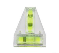 Nivel en forma de T transparente con agujeros de montaje para caravanas, muebles, marcos de fotos, carpintería, proyectos de bricolaje, verde, rojo, azul, amarillo (verde)