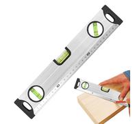 Nivel fantasma | 11,81 x 1,93 x 0,83 pulgadas Regla legal con 3 burbujas | Tecnología de aleación de aluminio magnética magnética de 30 cm, rejilla magnética multifunción de alta precisión, notable y