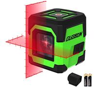 Nivel láser con Marcas, CUSBON Láser de Línea Cruzada de Haz Rojo Nivel Láser Autonivelante Vertical y Horizontal con Modo Manual/Autonivelante (Bolsa y Baterías Incluidas) (LV1Pro)