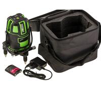 Nivel Láser Verde Base Rotativa 5 Líneas Verticales Horizontales + 2 Baterías