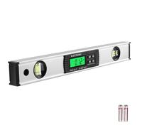 Nivel magnético digital, Allmeter 16 pulgadas, 4x90°0-360°, inclinómetro, buscador de ángulo, pantalla LCD de retroiluminación IP54, nivel de burbuja digital para carpintería, mampostería, automóvil