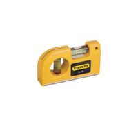 STANLEY 0-42-130 Nivel de Bolsillo, con 2 Burbujas, Estructura Compacta de Aluminio, Base Magnética, Precisión 2 mm/m, Ancho 11.5 cm, Altura 2 cm, Peso 0.09 kg