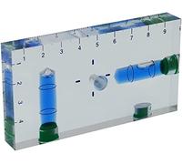Nivel Multifunción Tipo T Transparente Con Imán - 95 x 51 x 13 mm - Bidireccional de Burbuja - Disponible en Dos Colores (Acrílico Azul)
