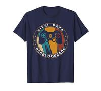 Nivel Papá Desbloqueado - Futuros Padres - Papa Primerizo Camiseta, Hombre, Azul Marino, 4XL