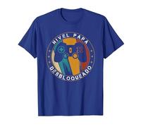 Nivel Papá Desbloqueado - Futuros Padres - Papa Primerizo Camiseta, Hombre, Azul Real, 3XL