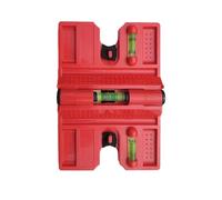 Nivel Poste - Nivelador Magnético Ajustable | Nivel Plegable Con Bucle Elástico 3 Ampolla | Para Fontanero Poste Viga Trabajo Manos Libres Construcción Edificación Carpintería Acero Carbono