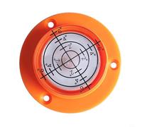 Nivel redondo de 50 x 13 mm de acrílico con precisión de 30 ° para un nivel de burbuja preciso, instrumento de medición negro y naranja para el montaje de soportes LCD, marcos y máquinas en el taller