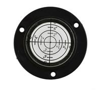 Nivel redondo de 50 x 13 mm de acrílico con precisión de 30° para un nivel de burbuja preciso, instrumento de medición negro y naranja para el montaje de soportes LCD, marcos y máquinas en el taller y