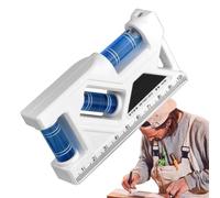 Nivelador de bolsillo magnético: nivel pequeño de alta precisión con burbujas de líneas | Interruptor de enchufe de alineación | Mini plancha de pelo ABS, instrumento de medición de montaje