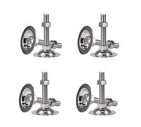 Nivelador de patas de muebles de acero inoxidable (8 piezas), patas niveladoras ajustables M12, protección deslizante for gabinetes, sofás y patas de mesa.(D76*m12*120mm)