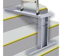 Nivelador estabilizador de escalera para superficies irregulares, herramienta telescópica de altura ajustable con soporte de separación para escalada segura
