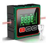 Nivelador magnético GOEDCH: Nivel láser inclinómetro impermeable IP54 con pantalla LCD, inclinómetro LCD magnético de 4 lados para carpintería, construcción, decoración y bricolaje.
