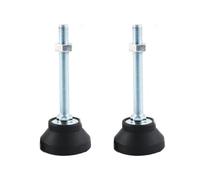 Niveladores Base de Goma, 2 Pcs M12 Patas Regulables para Muebles, Metal Roscadas Pie Nivelador, Fácilmente Ajustable Niveladores de Muebles, para Todo Tipo de Pies de Muebles, Estante(D40*M12*L100)