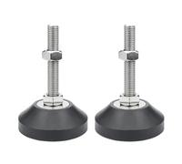 Niveladores Base de Goma, 2 Pcs M6 Patas Regulables para Muebles, Metal Roscadas Pie Nivelador, Fácilmente Ajustable Niveladores de Muebles, para Todo Tipo de Pies de Muebles, Estante(D40*M6*L150)