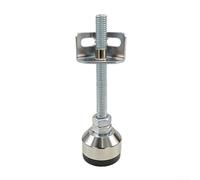 Niveladores de acero al carbono cromado con base de 50 mm y fondo que no deja marcas para protección del suelo en zonas de alto tráfico (50 M10 x 100 + M10)