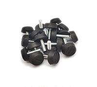 Niveladores de muebles, nivelador de patas deslizantes, almohadilla ajustable con rosca para el hogar, mesa, silla, patas de muebles, juego de 32 (negro)