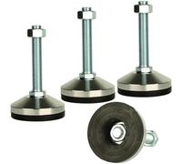 Niveladores de patas de alta resistencia, Patas niveladoras de 3.14 "de diámetro Base, Rosca M16, capacidad de 2600 lb,Capacidad para banco de trabajo, máquina, gabinete (negro, D80xM16x100,4 Pcs)