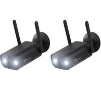 NIVIAN- Cámara Bullet WiFi 2,4Ghz-Resolución 2K-Apta para Exterior IP66-Función detección Humanos-Visión Nocturna 10m- Compatible con Alexa y Google Home-Control Remoto con App Tuya-Color Negro