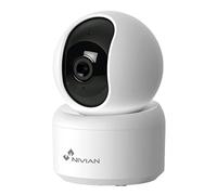 NIVIAN Cámara de vigilancia Interior Domo 360º WiFi-Grabación en MicroSD(No incluida)-2K-Audio bidireccional-Deteccion Humanos y Auto-Tracking-Compatible con Amazon Alexa y Google Home-App Tuya