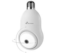 NIVIAN Cámara de vigilancia WiFi Tipo Bombilla 2K-Movimiento 360º con Audio, Reconocimiento y Seguimiento de Humanos-Visión Nocturna, Compatible con Alexa, Google Home, Tuya App (Cámara WiFi)