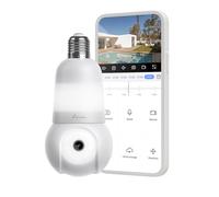 NIVIAN Cámara de vigilancia WiFi Tipo Bombilla E27 2K- Movimiento 360º con Audio, luz, Reconocimiento y Seguimiento de Humanos-Visión Nocturna, Compatible con Alexa, Google Home, Tuya App