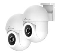 NIVIAN - Cámara PTZ WiFi Mini 2K, 2,4Ghz | Visión Nocturna | Detección de Movimiento y Autotracking | Exterior IP65 | Compatible con Alexa y Google Home | Control App Tuya (Pack 2 Cámaras WiFi Ptz)