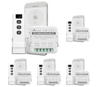 NIVIAN Controlador WiFi para Motor de Persianas con Mando RF. Control Remoto App Tuya. Interruptor Persiana WiFi Programación Horaria, Temporizador y Medición de Consumo. Compatible con Alexa y Google