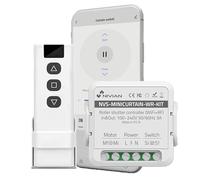 NIVIAN Controlador WiFi para Motor de Persianas con Mando RF. Control Remoto App Tuya. Interruptor Persiana WiFi Programación Horaria, Temporizador y Medición de Consumo. Compatible con Alexa y Google