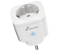 Nivian-Enchufe inteligente-Wifi 2.4 Ghz- Hasta 16 A y 3680W-Protección contra sobretensiones y control de consumo energético-Compatible con Amazon Alexa y Google Home Control remoto con APP Tuya
